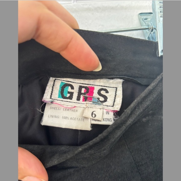 True Vintage Black Suede Pencil Skirt Size 6 - Picture 3 of 3